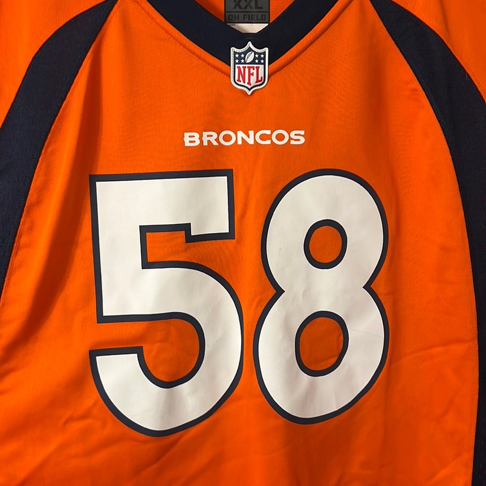 Authentic Nike Denver Broncos #58 Von Miller NFL Football Jersey Size XXL